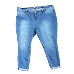 Women's Plus 24W Royalty for Me WannaBettaButt cuffed jeans